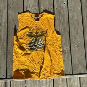 Men's Yellow Graphic Tank Top